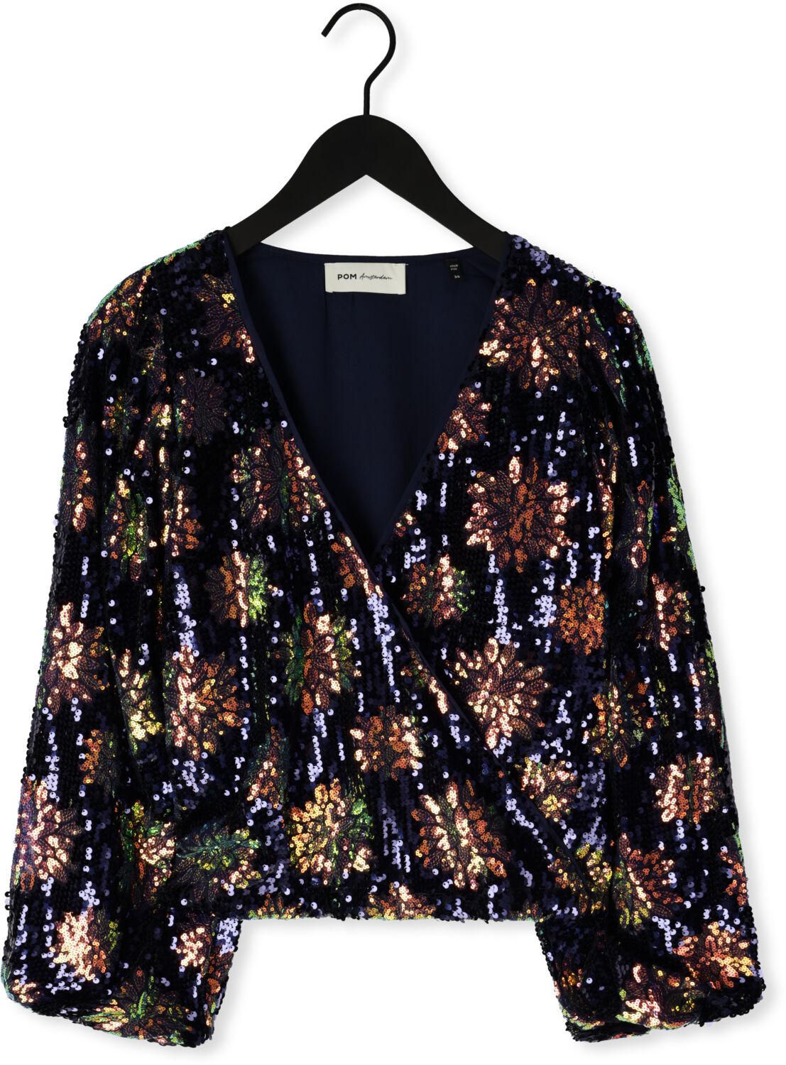 POM AMSTERDAM Dames Blouses Mesmerizing Top Blauw