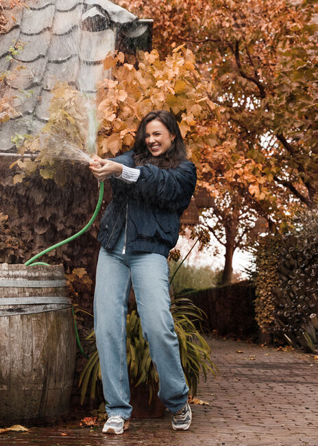 Lichtblauwe OMODA ATELIER Wide jeans OM-HANNA X NINA - large