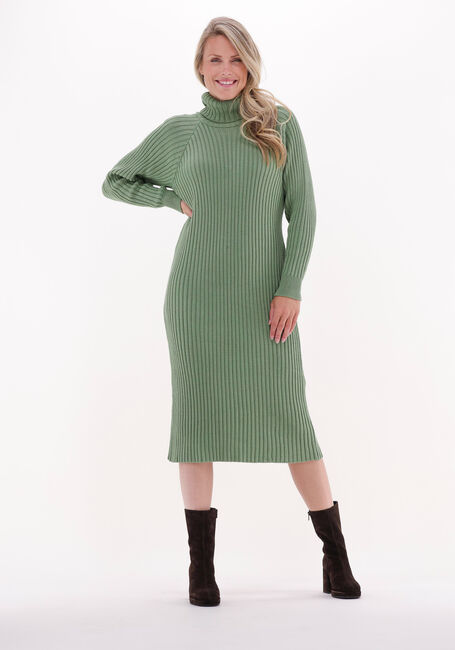 Groene Y.A.S. Midi jurk YASMAVI KNIT MIDI ROLLNECK DRESS - large