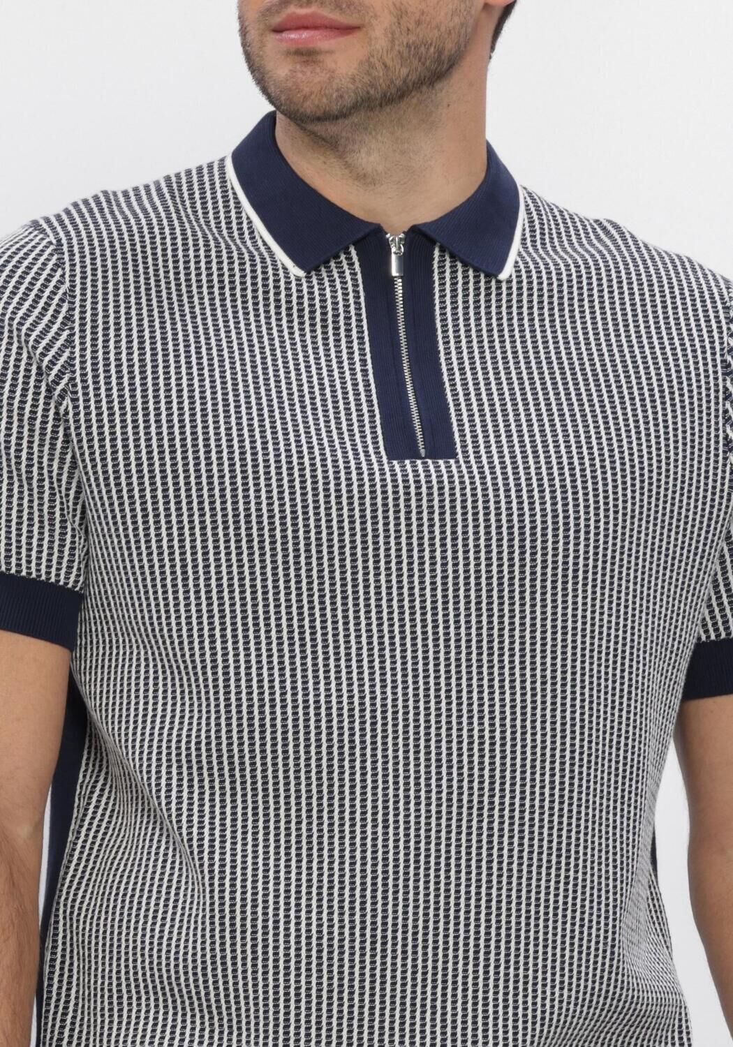 Donkerblauwe BLUE INDUSTRY Polo KNITTED POLO SHORT SLEEVE - large