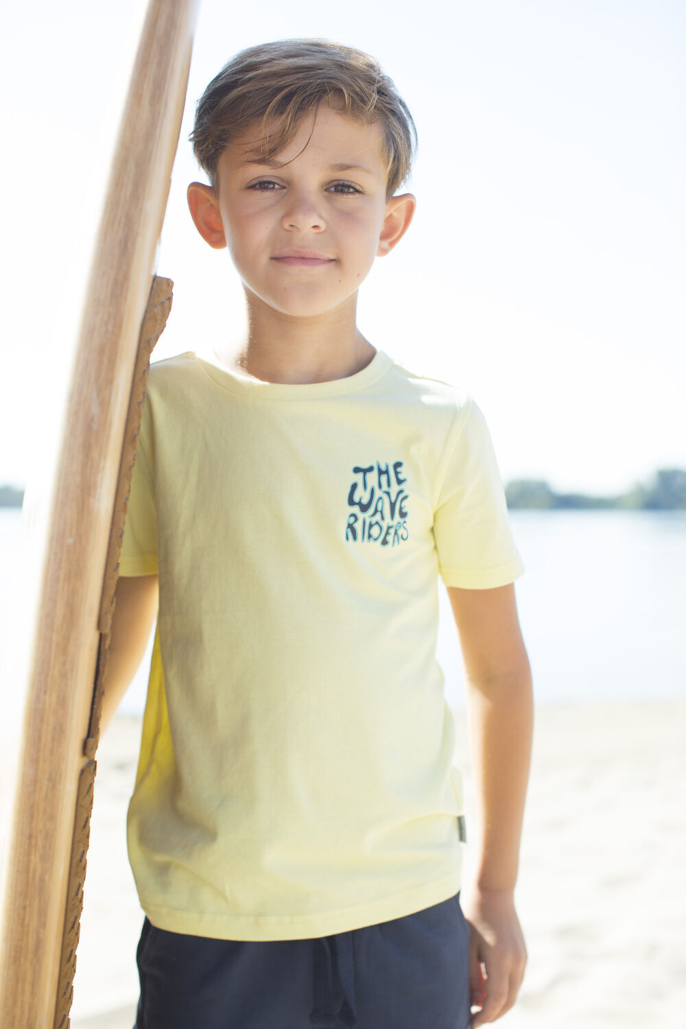 Gele MOODSTREET T-shirt T-SHIRT WITH CHEST AND BACK PRINT - large