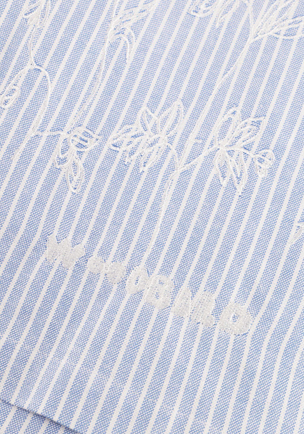 Lichtblauwe WOODBIRD Casual overhemd WBWANG OX FLOWER SHIRT - large