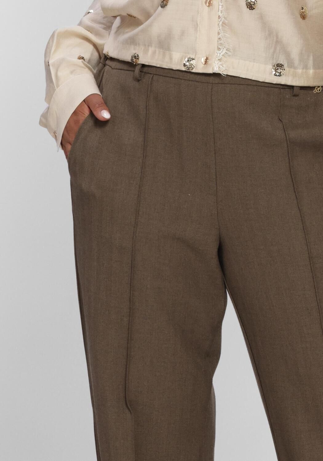 Bruine NUKUS Wijde broek JILL PANTS - large