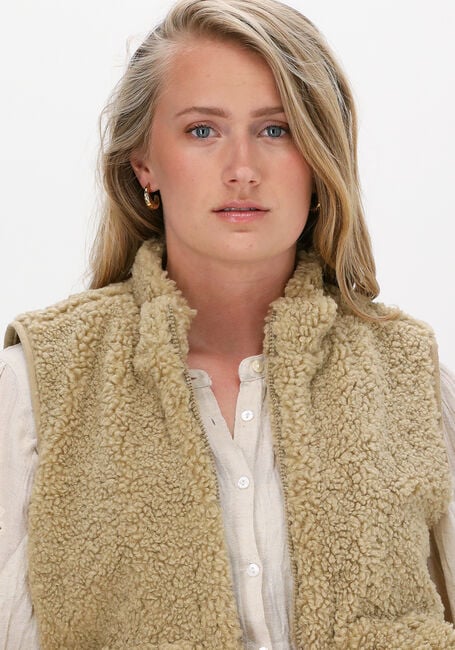 Khaki NA-KD Bodywarmer TEDDY VEST - large
