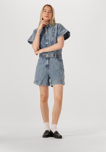 Blauwe ROUGE EDIT Playsuits ROUJOLIE 2/4 DENIM PLAYSUIT - large