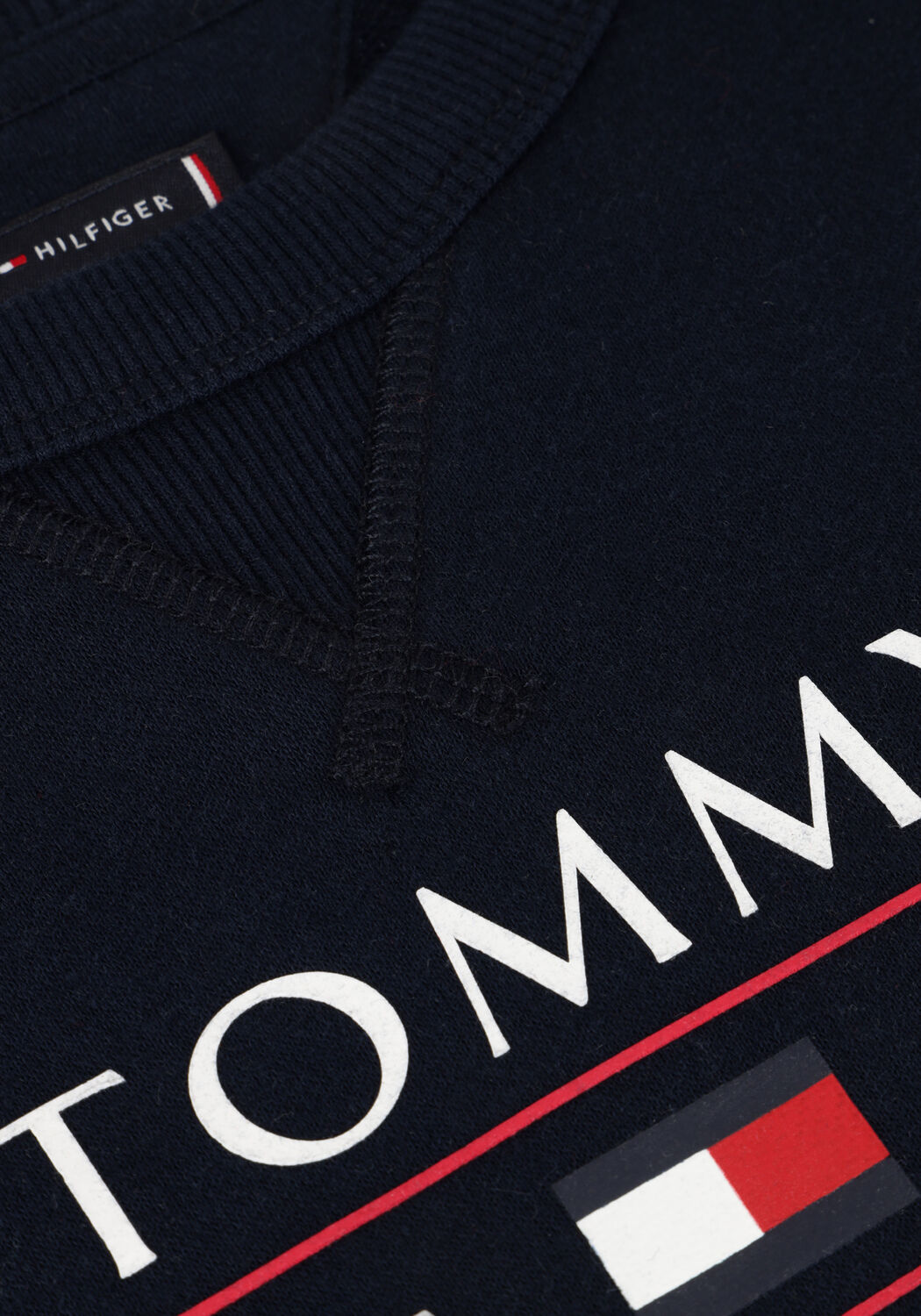 Donkerblauwe TOMMY HILFIGER Sweater TOMMY FLAG HILFIGER SWEATSHIR - large