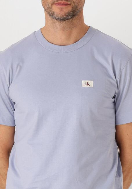 Blauwe CALVIN KLEIN T-shirt WOVEN LABEL REGULAR TEE - large