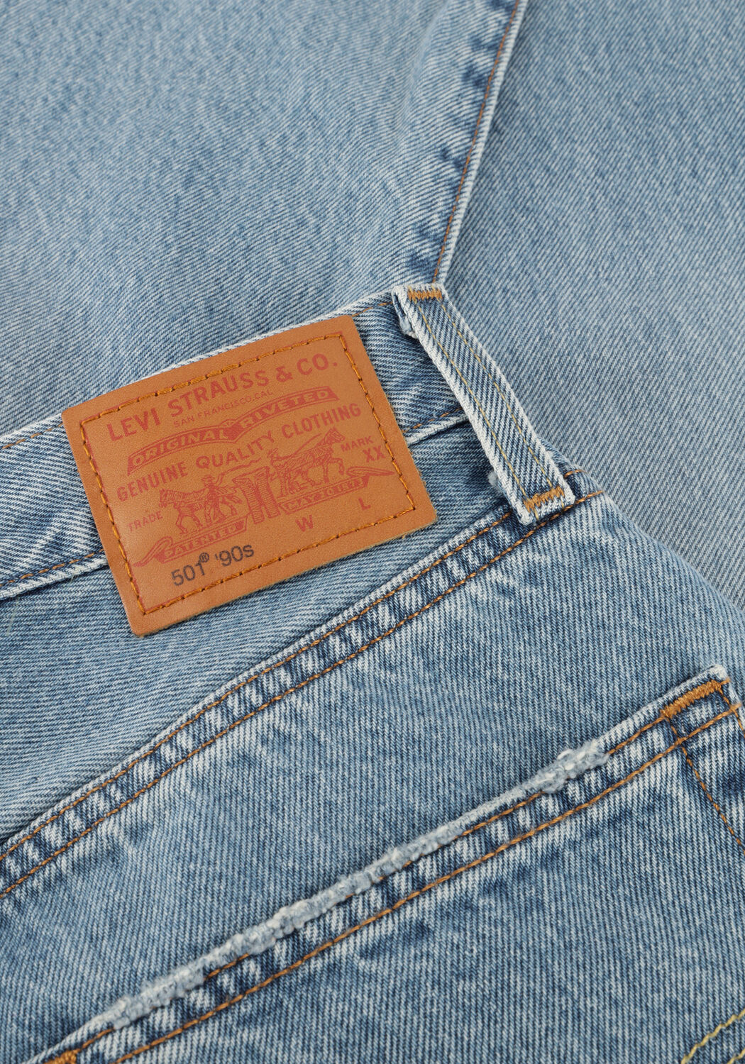 Lichtblauwe LEVI'S Straight leg jeans 501 90'S IN LOVE WITH YOU - large