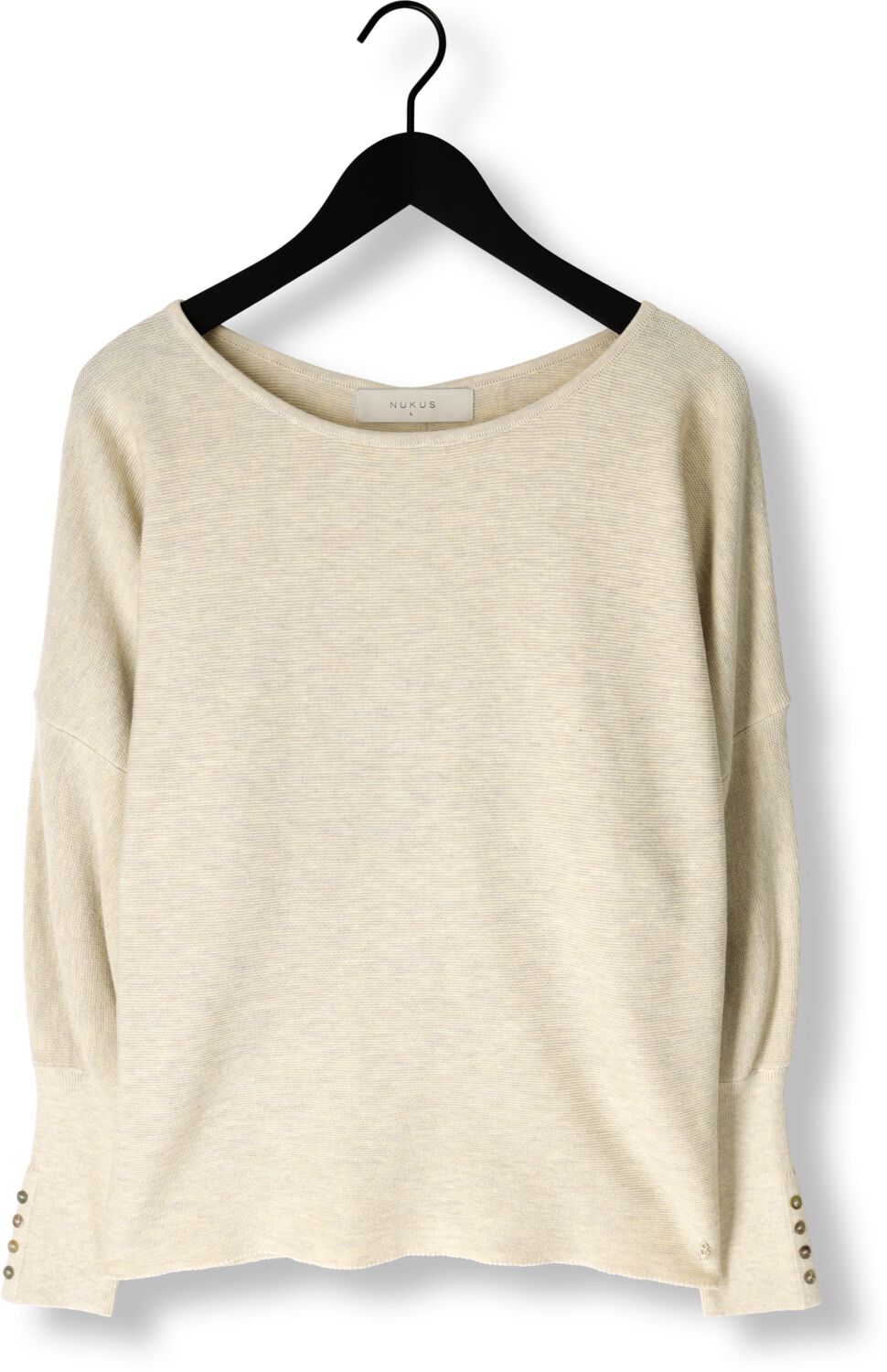 NUKUS Dames Truien & Vesten Batwing Pullover Plain Zand
