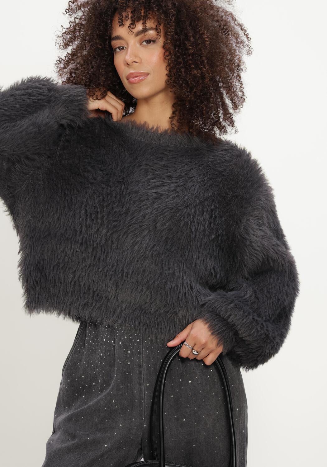 Antraciet STUDIO AMAYA Trui DOL KNITWEAR - large