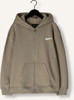 Taupe NIK & NIK Trui ROCCO ZIP HOODIE Taupe NIK & NIK Trui ROCCO ZIP HOODIE - medium