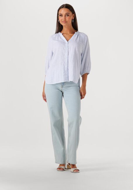 Lichtblauwe SELECTED FEMME Blouses SLFALBERTA 3/4 STRIPE SHIRT NOOS - large