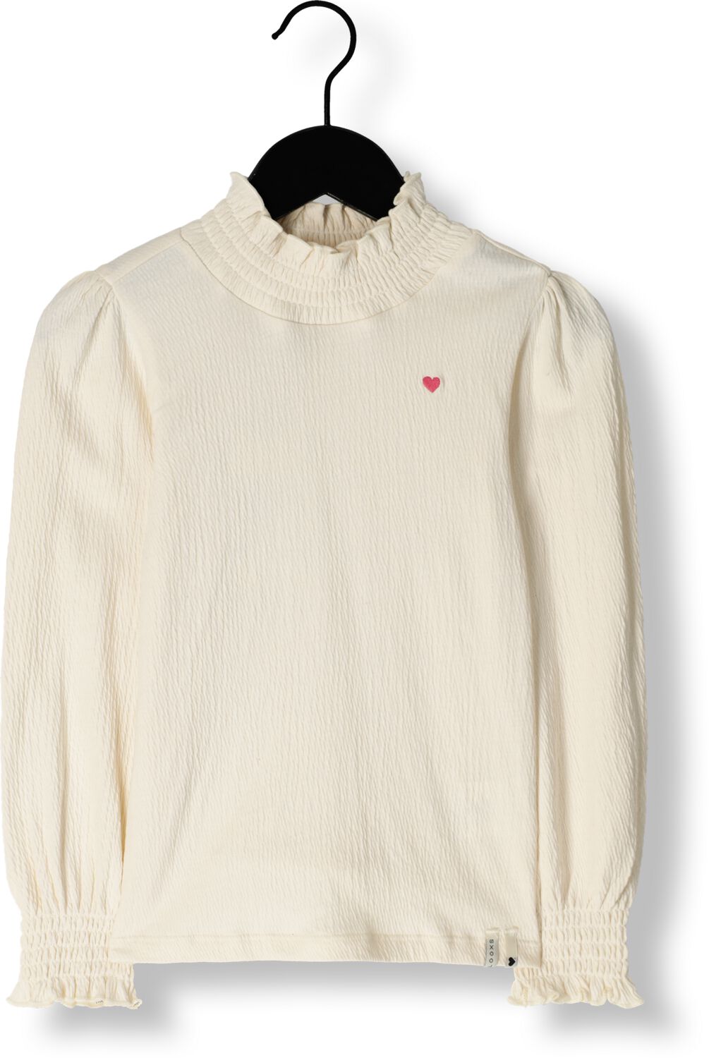 LOOXS little longsleeve ecru Meisjes Katoen Opstaande kraag Effen 116