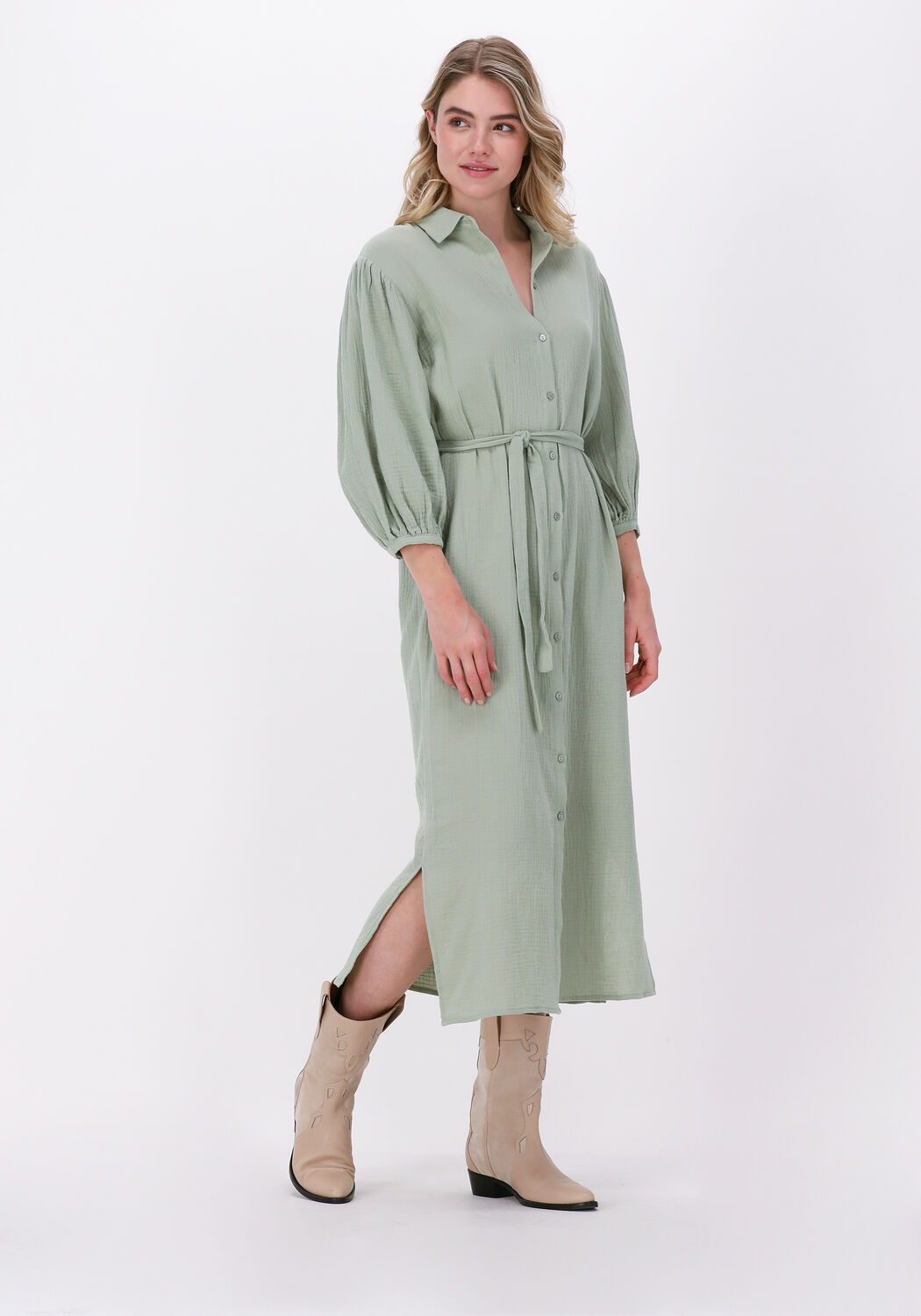 groene simple maxi jurk evin