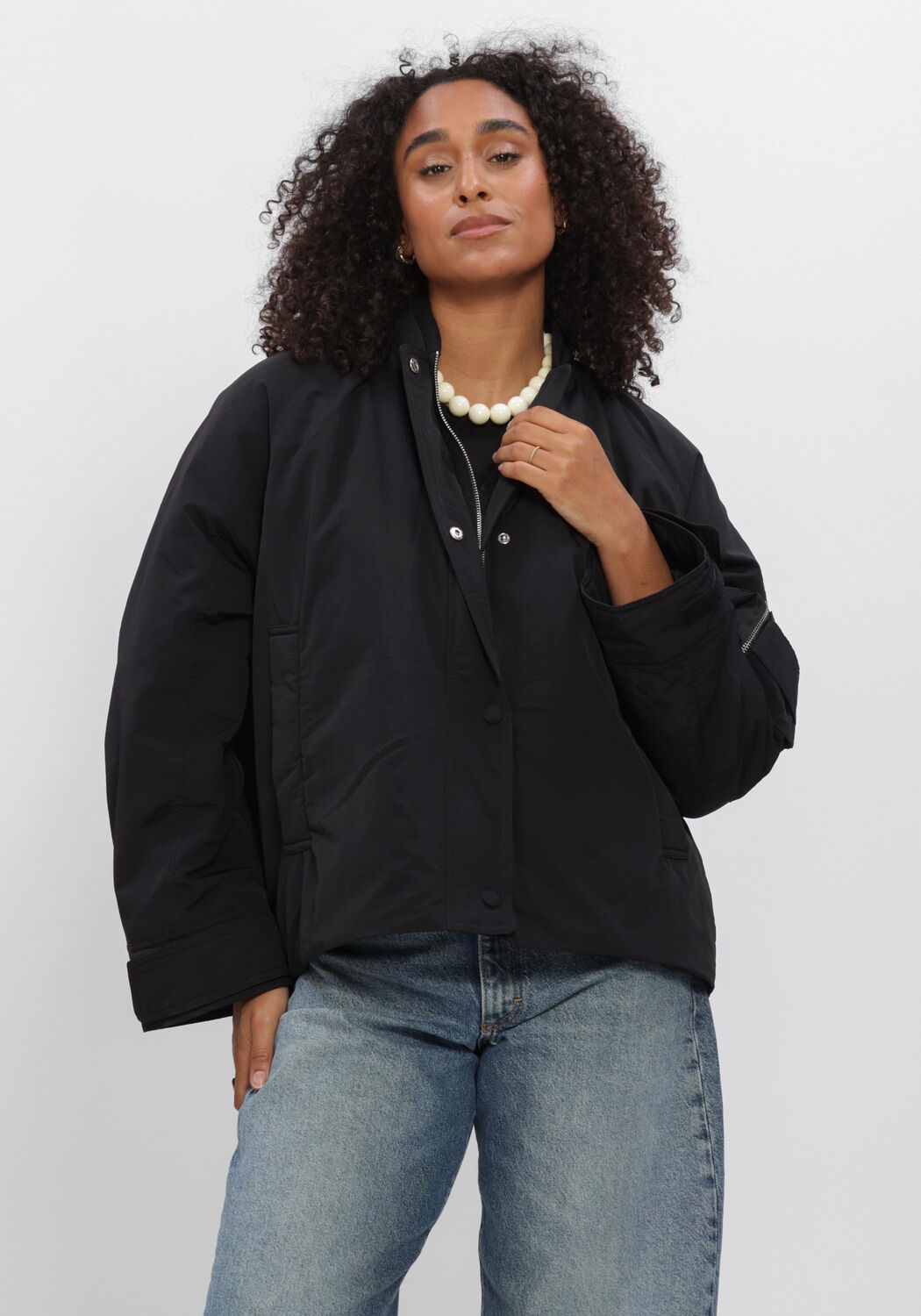 Zwarte WITHBLACK Gewatteerde jas WBLGRAPPY BOMBER - large