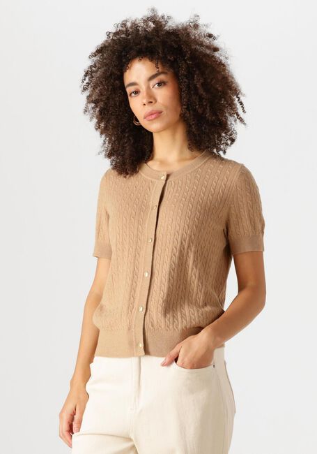 Bruine TOMMY HILFIGER Top MINI CABLE C-NK CARDI SS - large