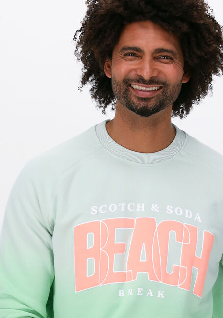 Mint SCOTCH & SODA Sweater RELAXED GRAPHIC WASHED CREWNECK FELPA SWEATSHIRT - large