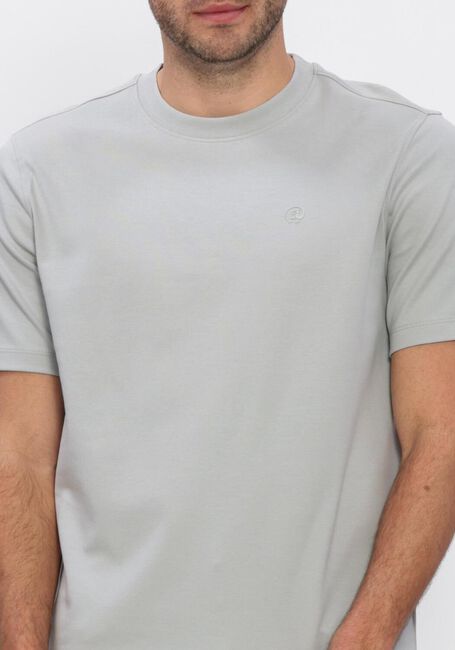 Lichtblauwe CAST IRON T-shirt REGULAR FIT INTERLOCK - large