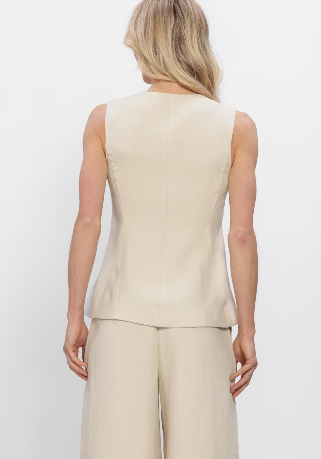 Creme MSCH COPENHAGEN Gilet MSCHESTERIANE SILVER WAISTCOAT - large