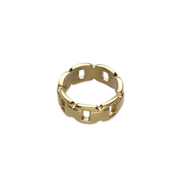 Gouden NOTRE-V Ring RING SCHAKEL ONE SIZE - large