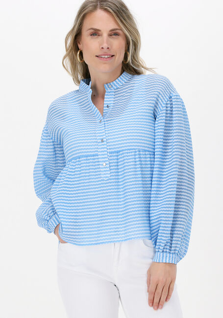 Lichtblauwe LEVETE ROOM Blouses REEMA 2 SHIRT - large