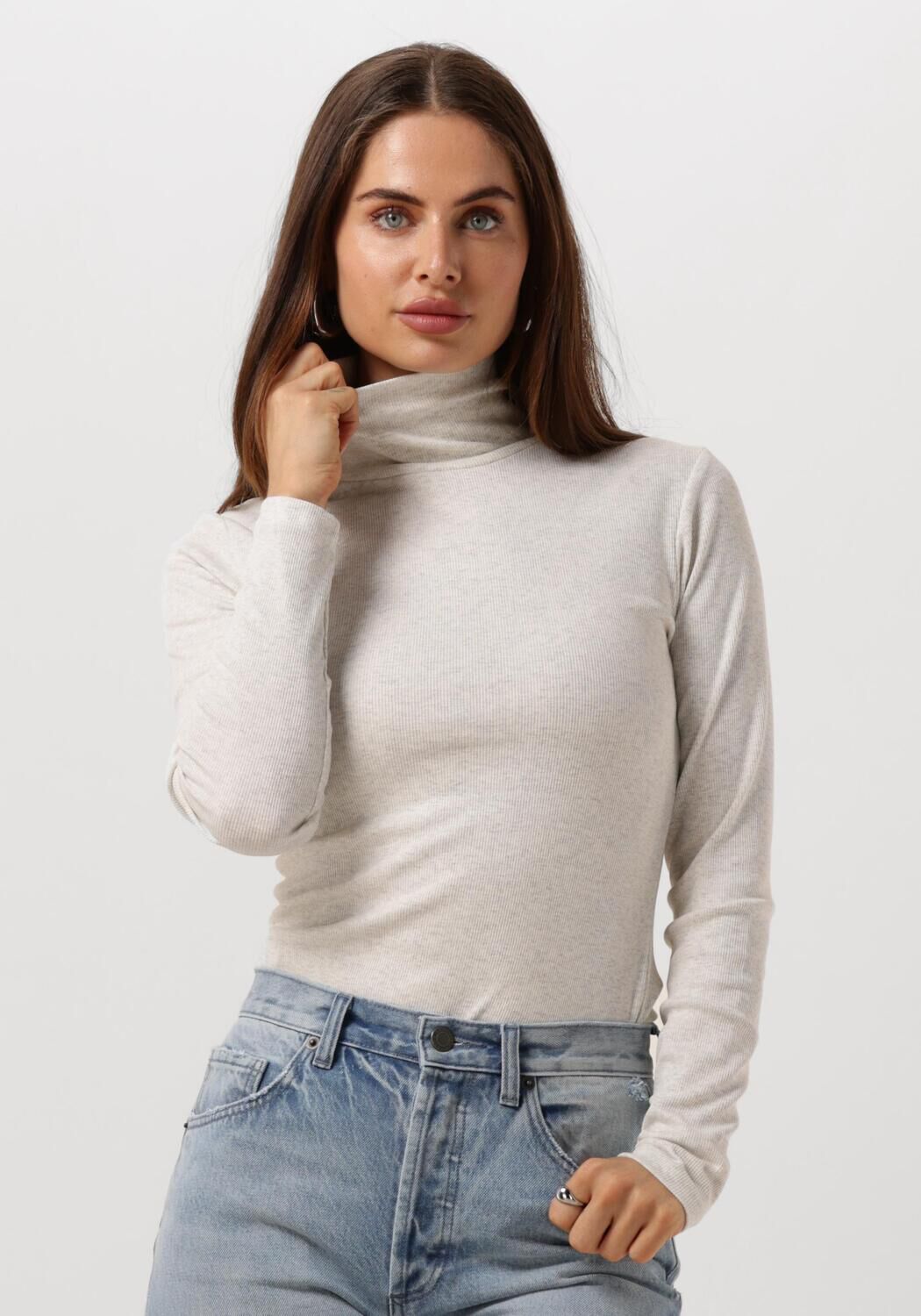 NOTRE-V Dames Truien & Vesten Nv-elize Rollneck Ecru
