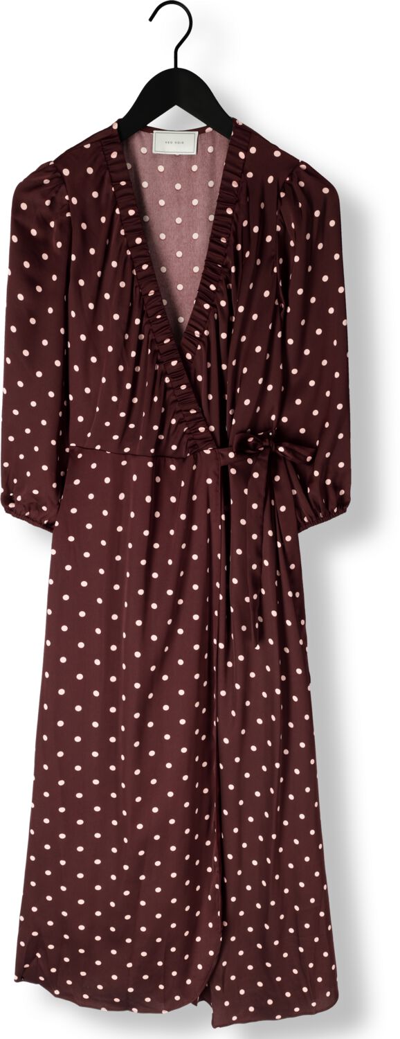 NEO NOIR Dames Jurken Malinga Dot Dress Bordeaux