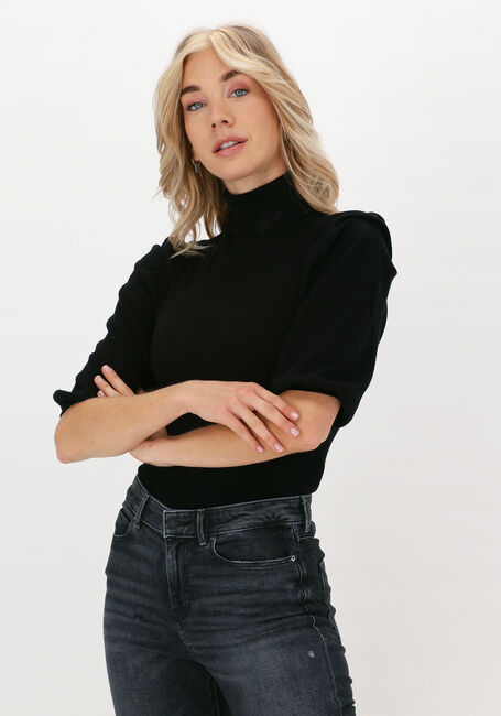 Zwarte LIU JO Coltrui MAGLIA CHIUSA M/L PUFFER SLEEVE - large