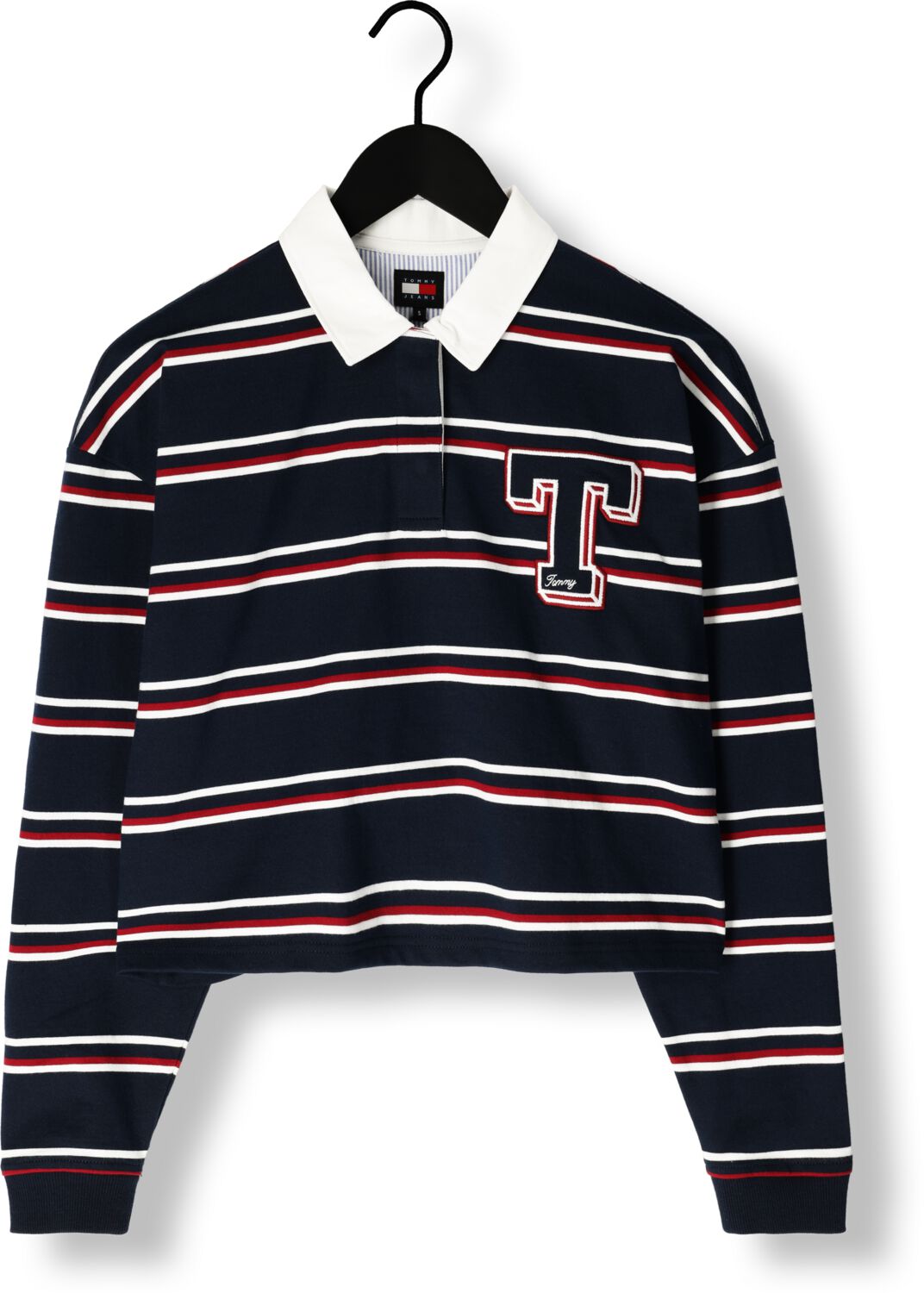 TOMMY JEANS Dames Tops & T-shirts Tjw Letterman Stripe Blauw