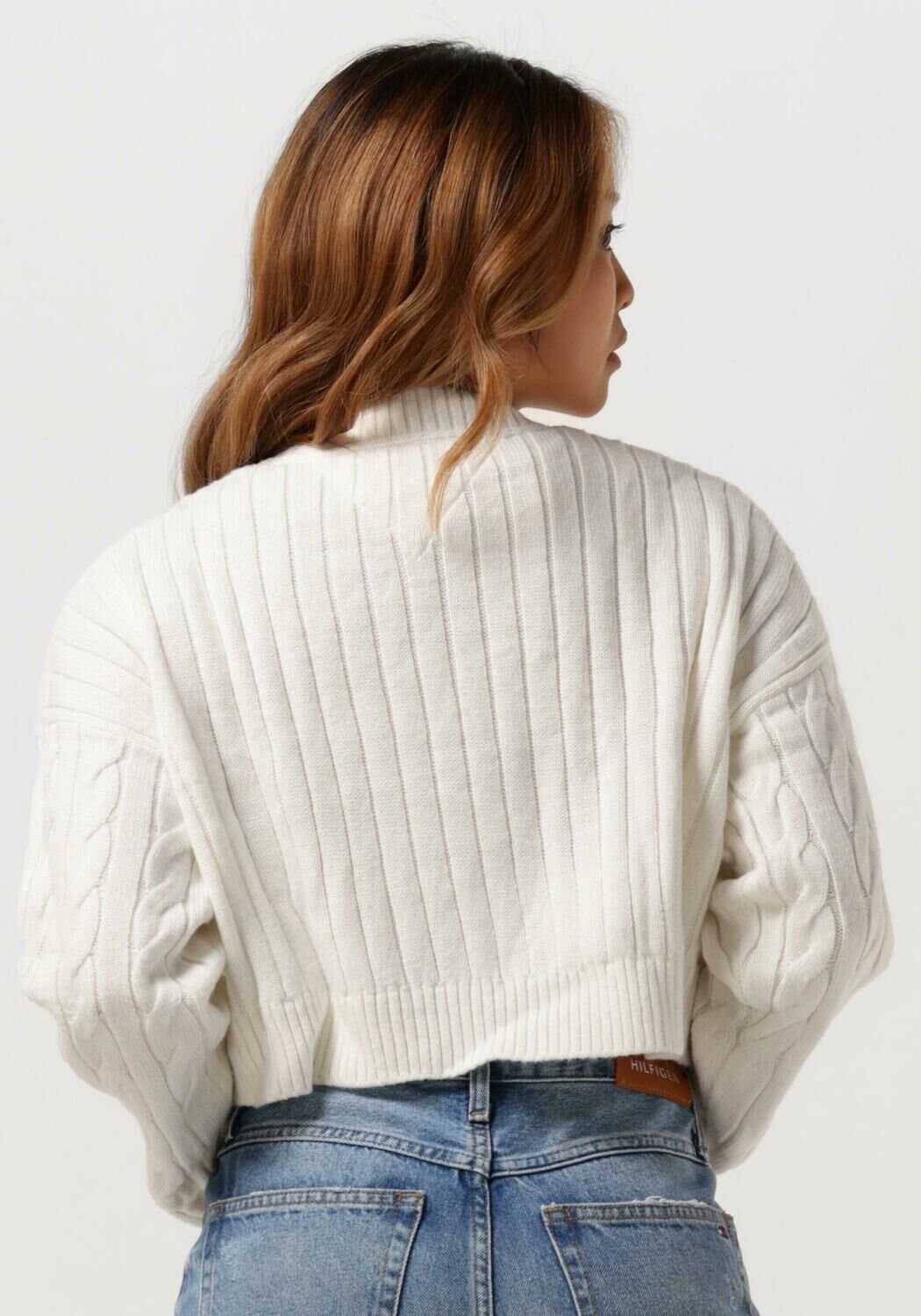 Witte shop crop trui
