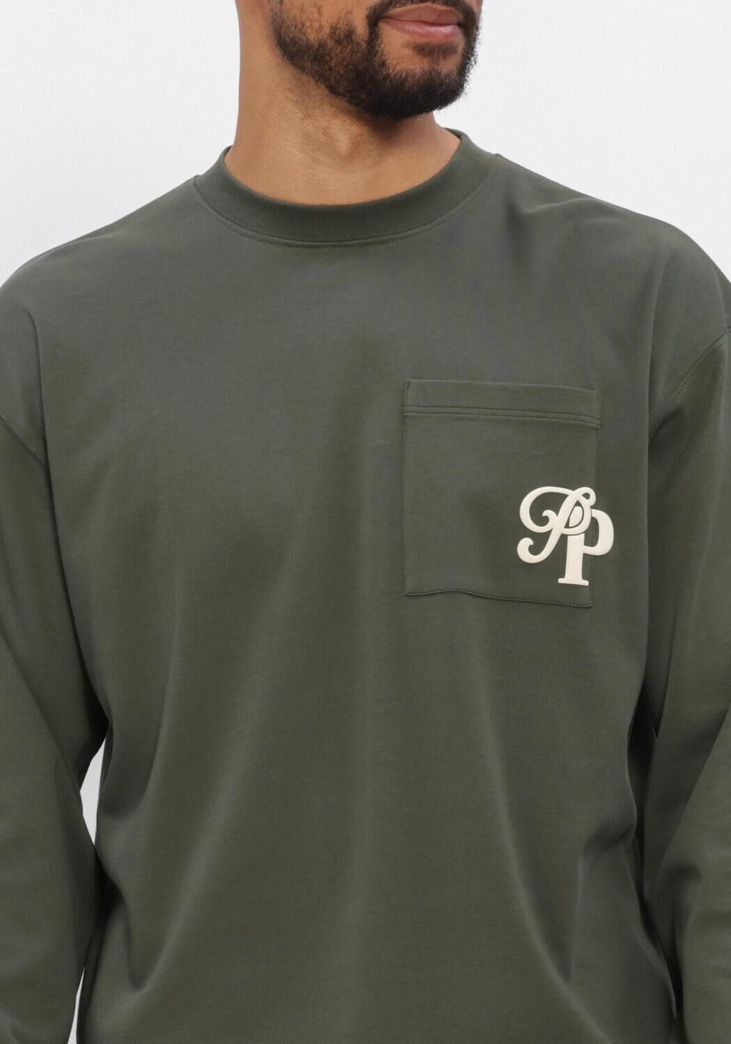 Donkergroene PURE PATH T-shirt INITITIALS POCKET - large