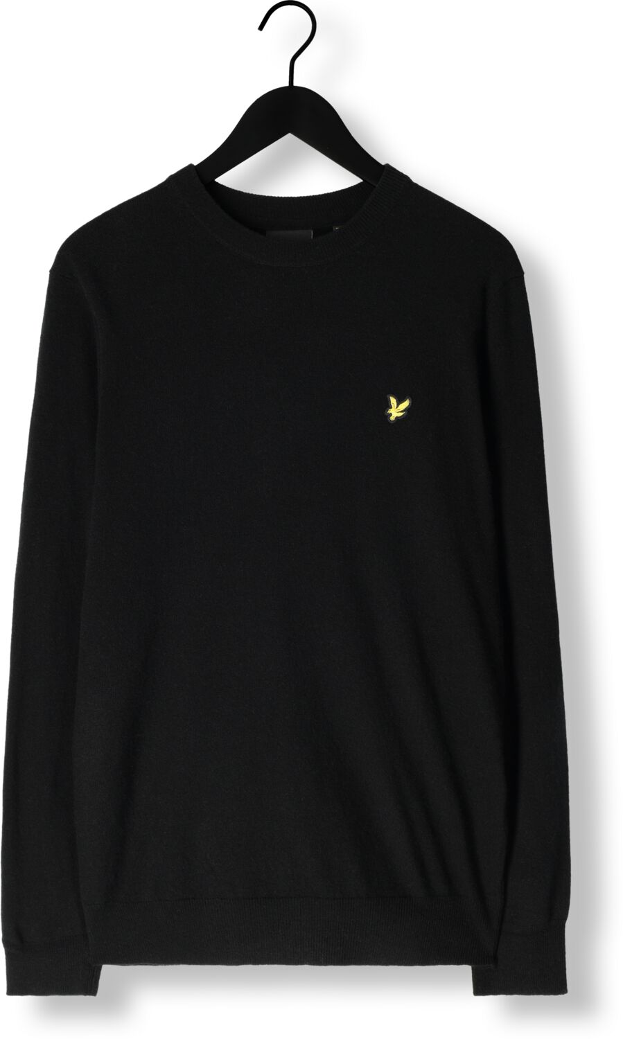 LYLE & SCOTT Heren Truien & Vesten Lambswool Blend Crew Neck Jumper Zwart