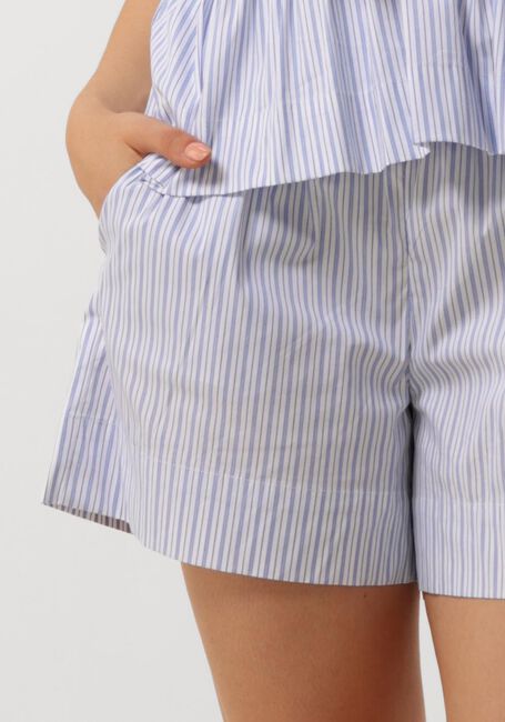 Lichtblauwe NEO NOIR Broeken SHADY STRIPE SHORTS - large