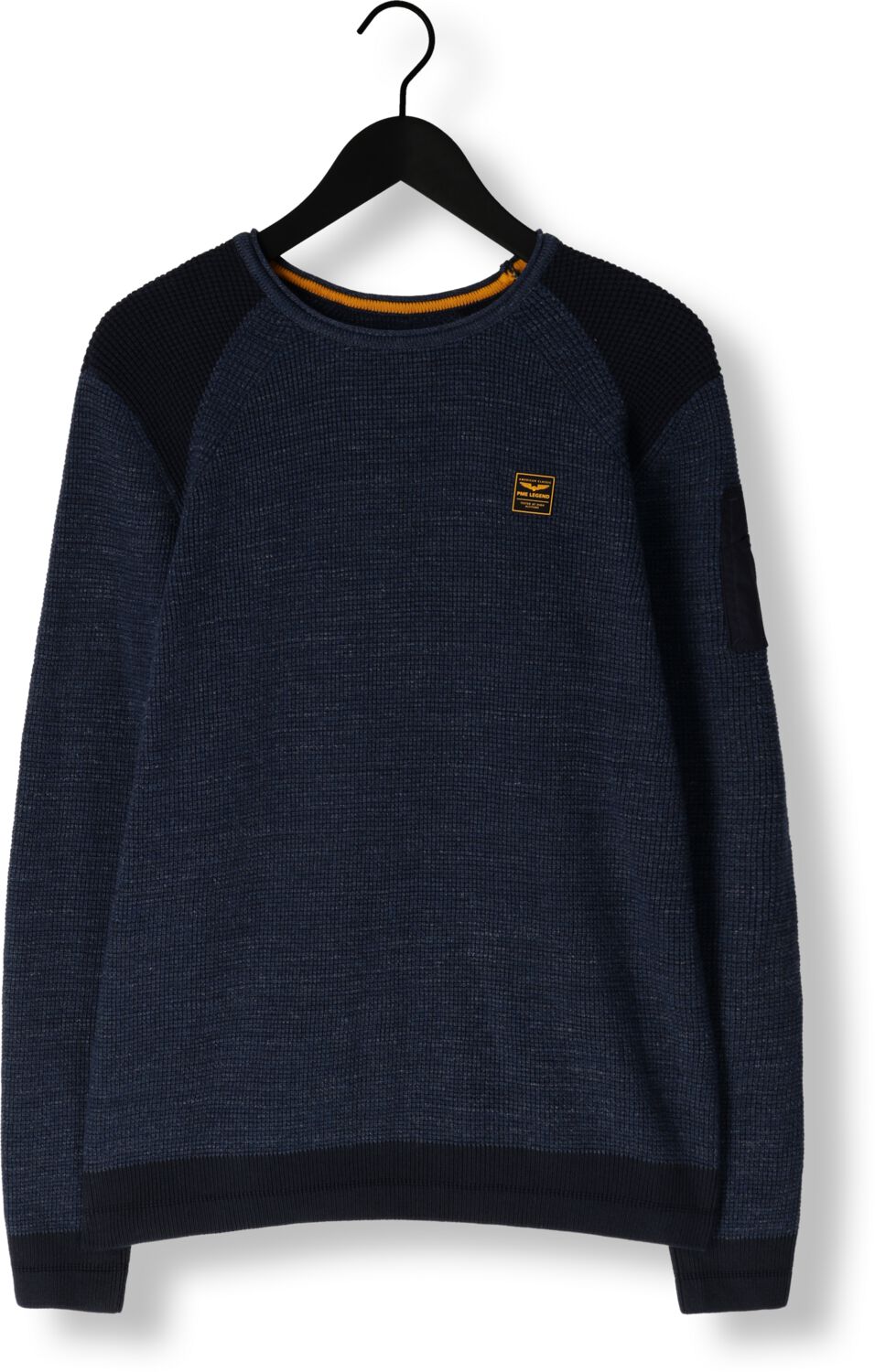 PME LEGEND Heren Truien & Vesten R-neck Cotton Rib Melee Knit Blauw