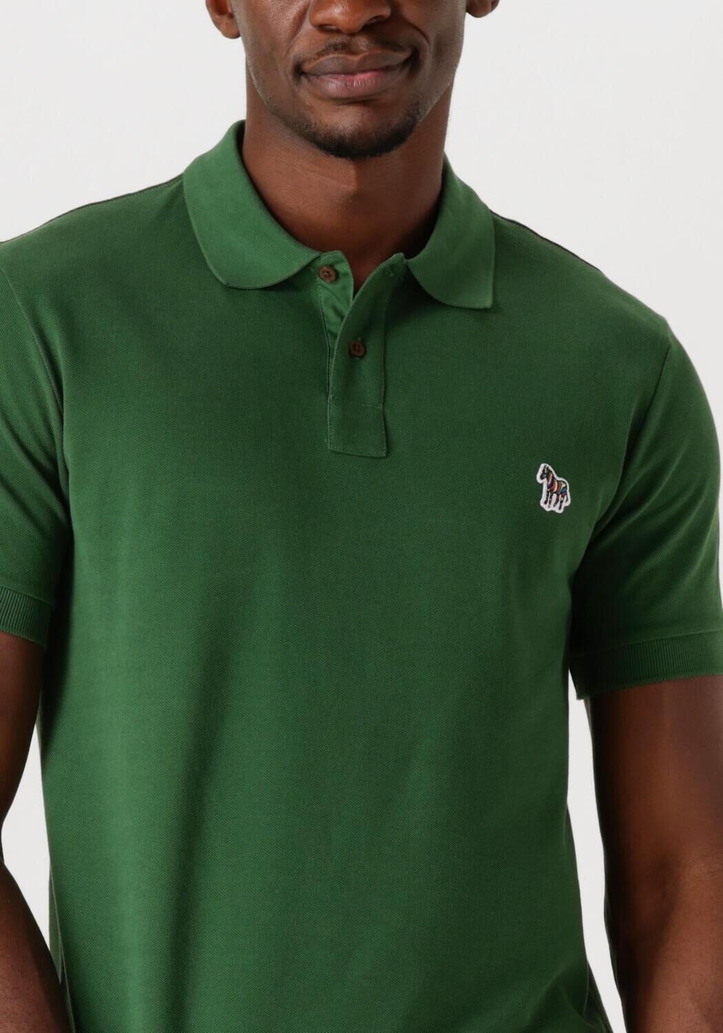 PS PAUL SMITH Heren Polo's & T-shirts Mens Slim Fit Ss Polo Shirt Zebra Groen
