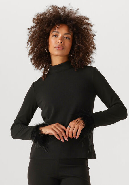 Zwarte ANA ALCAZAR Top TOP FEATHERS - large
