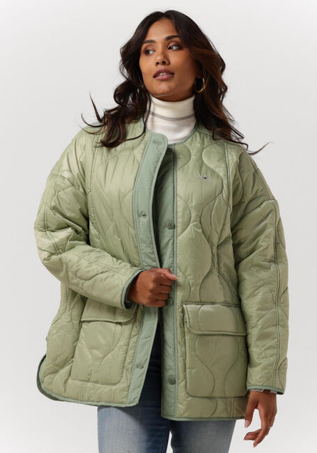 Groene TOMMY JEANS Gewatteerde jas TJW OVERSIZE ONION QUILT JACKET - large