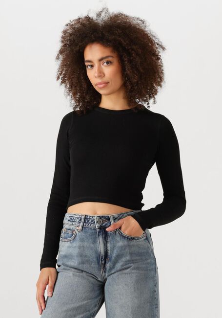 Zwarte ENVII T-shirt ENALLY LS CROP TEE 5314 - large