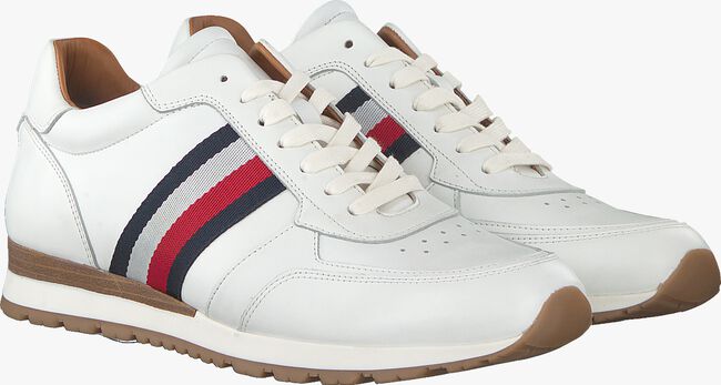 Witte TOMMY HILFIGER Lage sneakers LUXURY CORPORATE LTH RUNNER - large