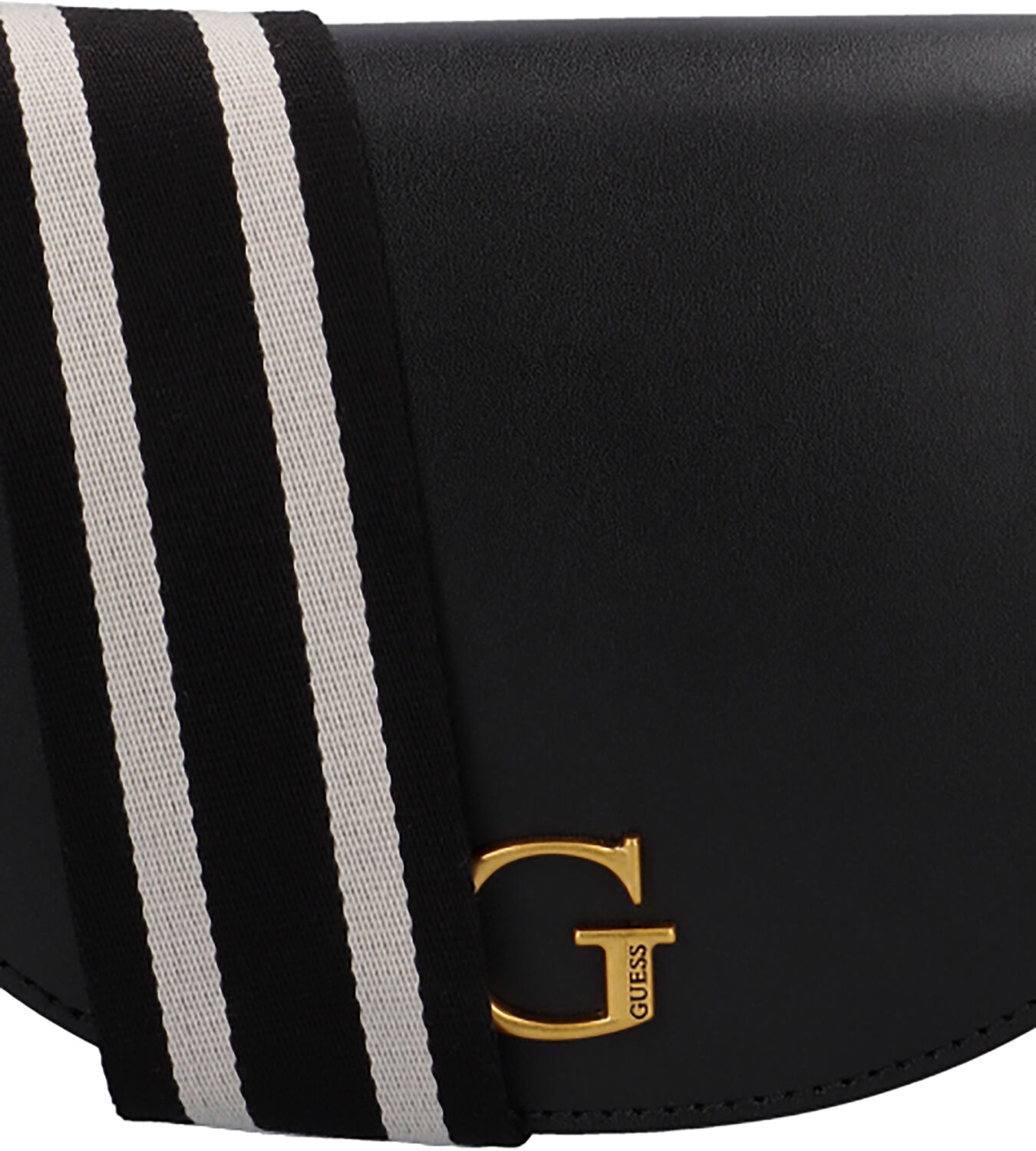 Zwarte GUESS Schoudertas DANNA SADDLE BAG - large