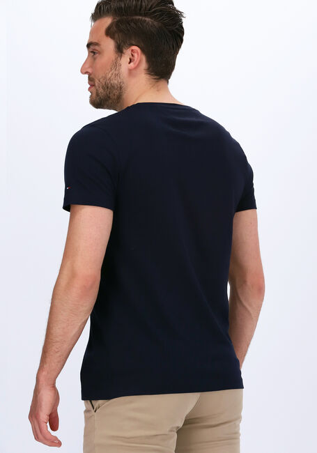 Blauwe TOMMY HILFIGER T-shirt TOMMY LOGO TEE - large