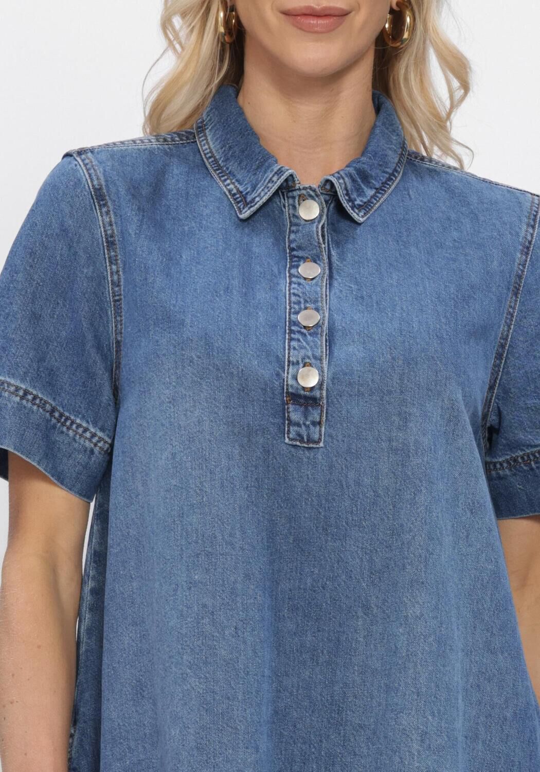 Blauwe MSCH COPENHAGEN Jurken MSCHTURO ALENA 2/4 DRESS - large