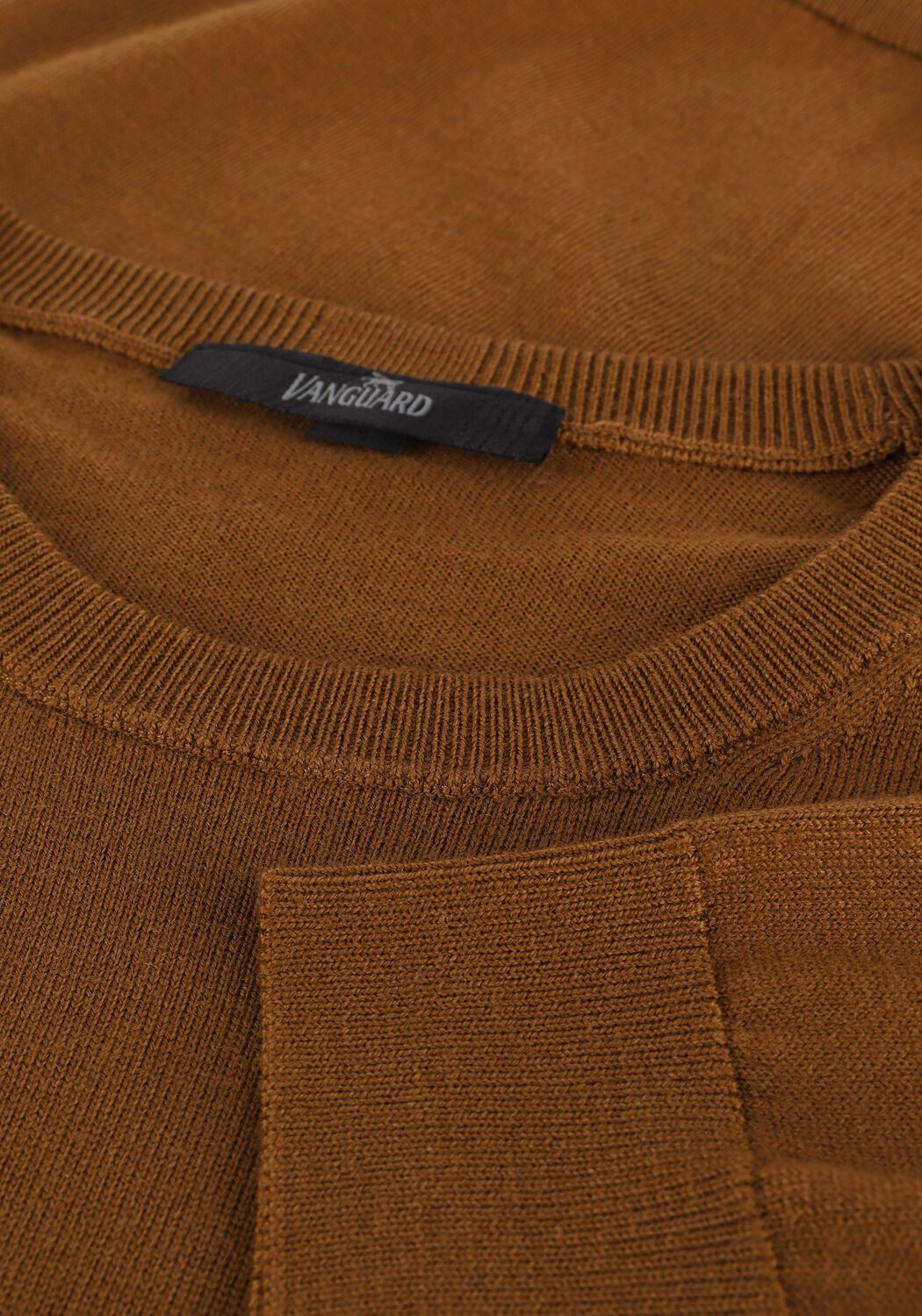 Khaki VANGUARD Trui R-NECK 100% MERINO WOOL EXTRAF - large