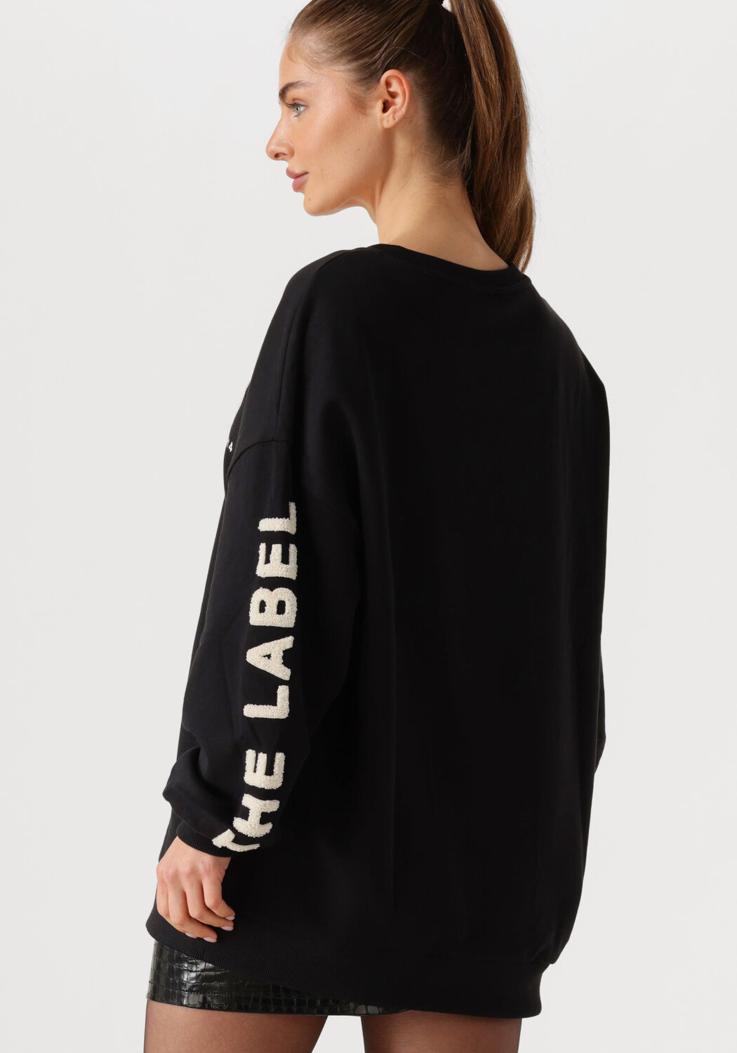 ALIX THE LABEL Dames Truien & Vesten Ladies Knitted The Label Sweater Zwart