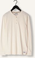 Gebroken wit SCOTCH & SODA Polo / T-shirt SLUB HENLEY LONG SLEEVE TEE Gebroken wit SCOTCH & SODA Polo / T-shirt SLUB HENLEY LONG SLEEVE TEE - medium