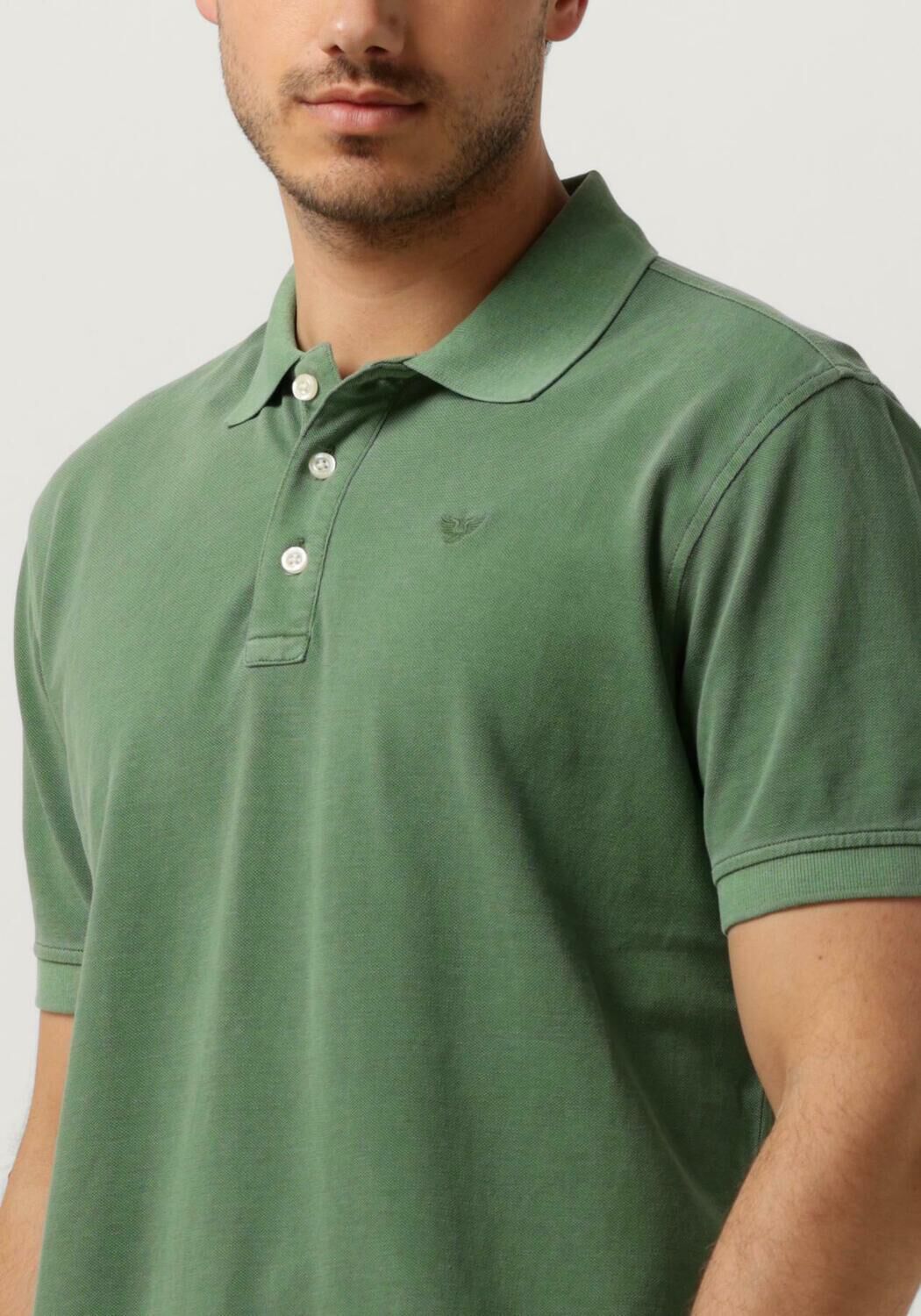 PME LEGEND Heren Polo's & T-shirts Short Sleeve Polo Pique Garment Dye Groen