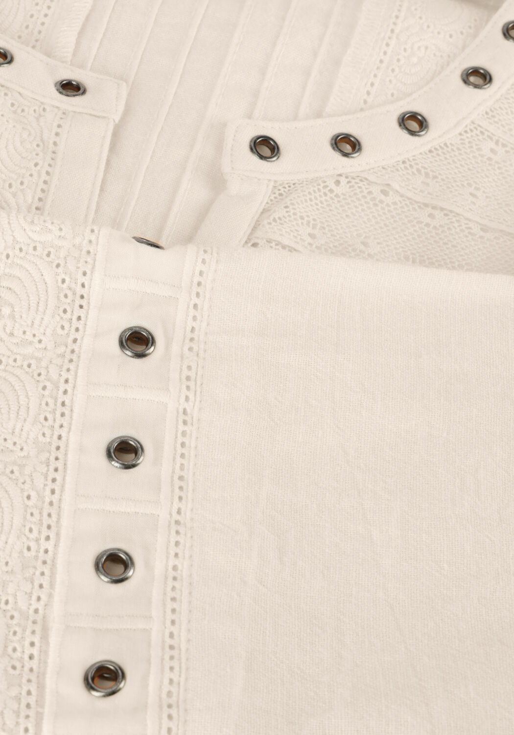 Gebroken wit SCOTCH & SODA Mini jurk SHORT DRESS WITH EYELET DETAIL - large