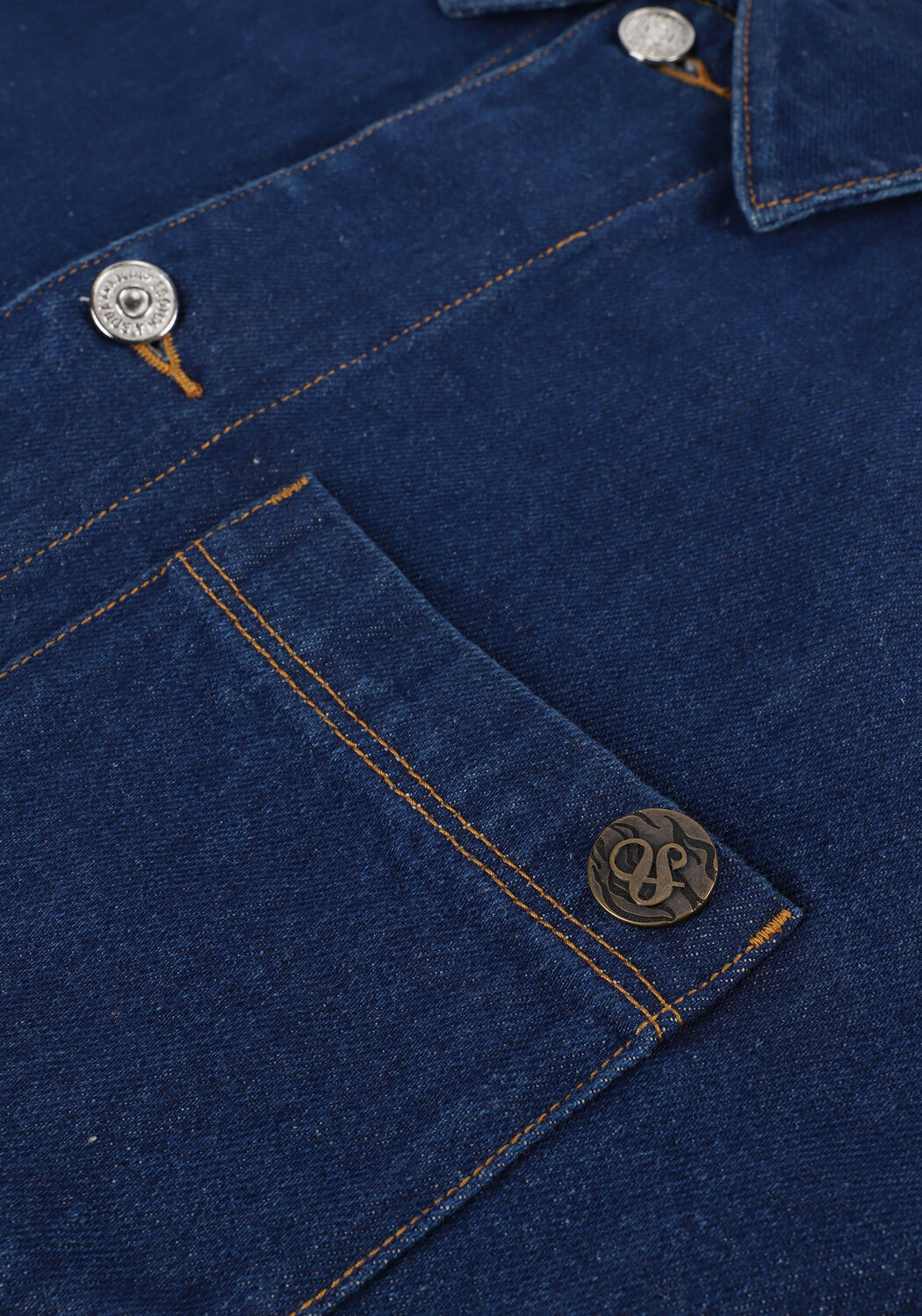 Blauwe SCOTCH & SODA Overshirt DENIM OVERSHIRT WITH TRUCKER D - large