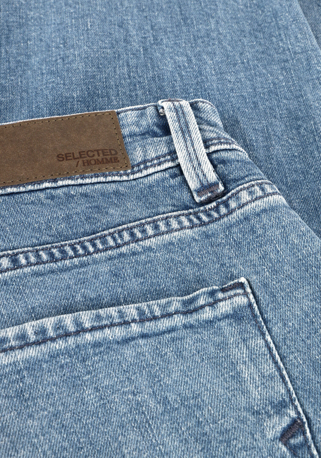 Blauwe SELECTED MEN Straight leg jeans SLH180-RELAXCROP ALDU 6434 M. BLUE JNS - large