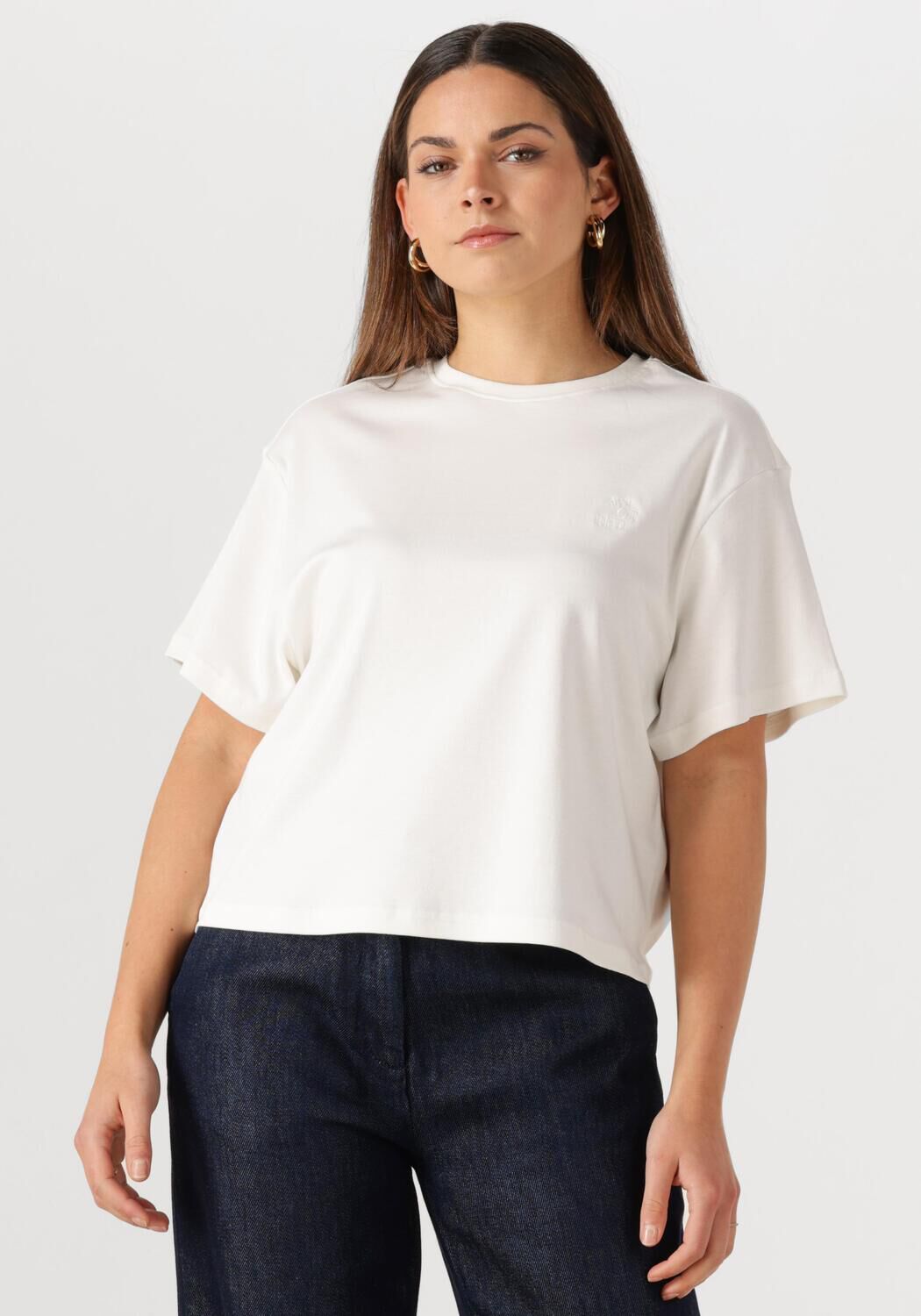 ANOTHER LABEL Dames Tops & T-shirts Gina T-shirt S s Gebroken Wit